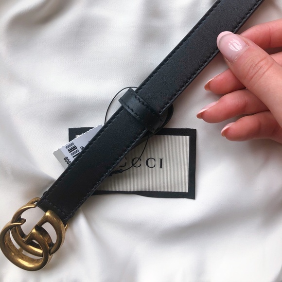 Gucci Leather Belt with Mini Double G Buckle main image 5